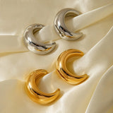 18K Gold-Plated Moon Crescent Earrings Earrings - Tophatter Daily Deals