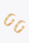 18K Gold-Plated Alloy C-Hoop Earrings Earrings - Tophatter Daily Deals