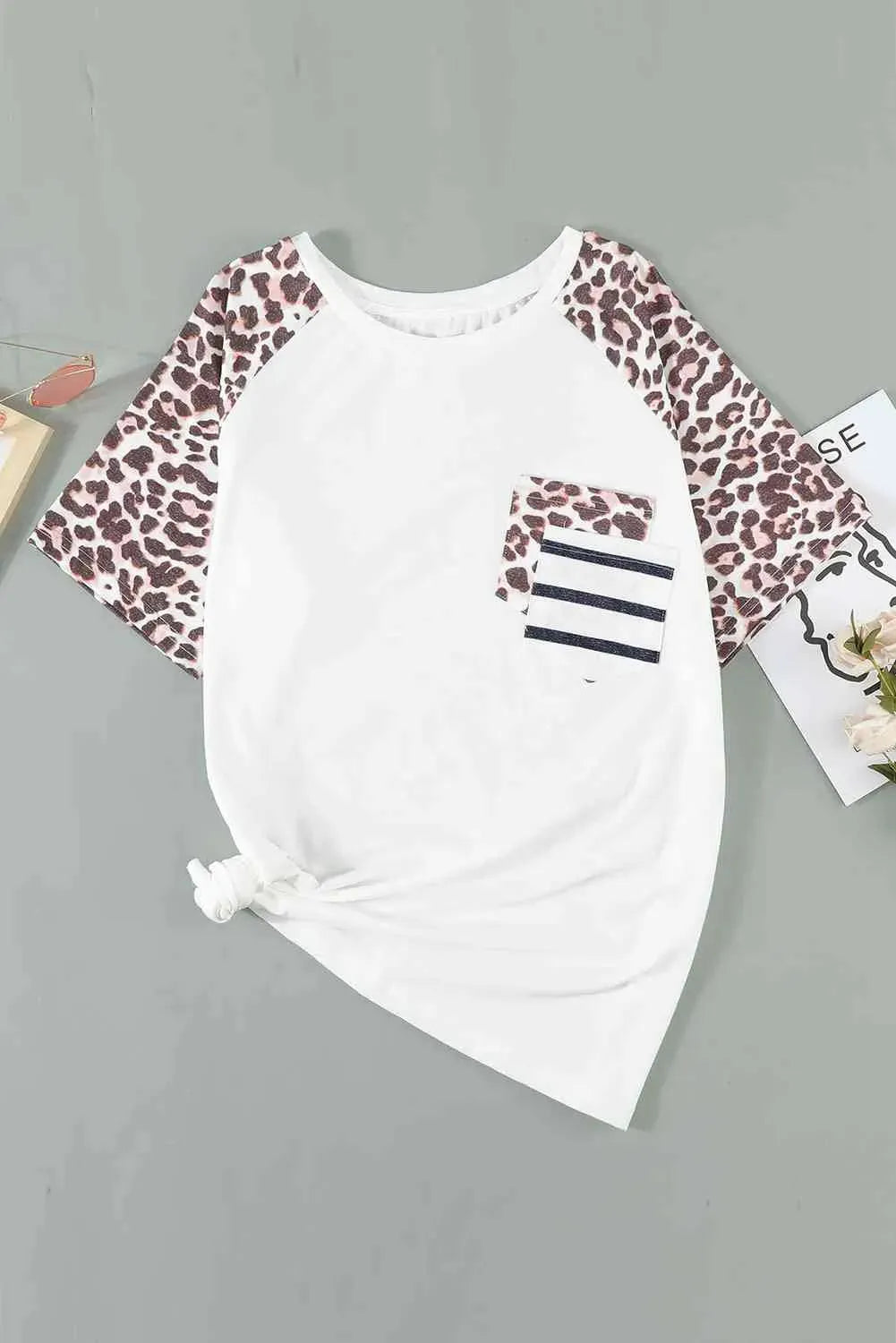 Plus Size Mixed Print Contrast Tee Shirt Women's T-Shirts - Tophatter Daily Deals