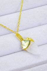18K Gold-Plated Moonstone Pendant Necklace Moonstone - Tophatter Daily Deals