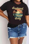 Simply Love Full Size SUNKISSED & SALTY Graphic Cotton T-Shirt Women's T-Shirts - Tophatter Daily Deals