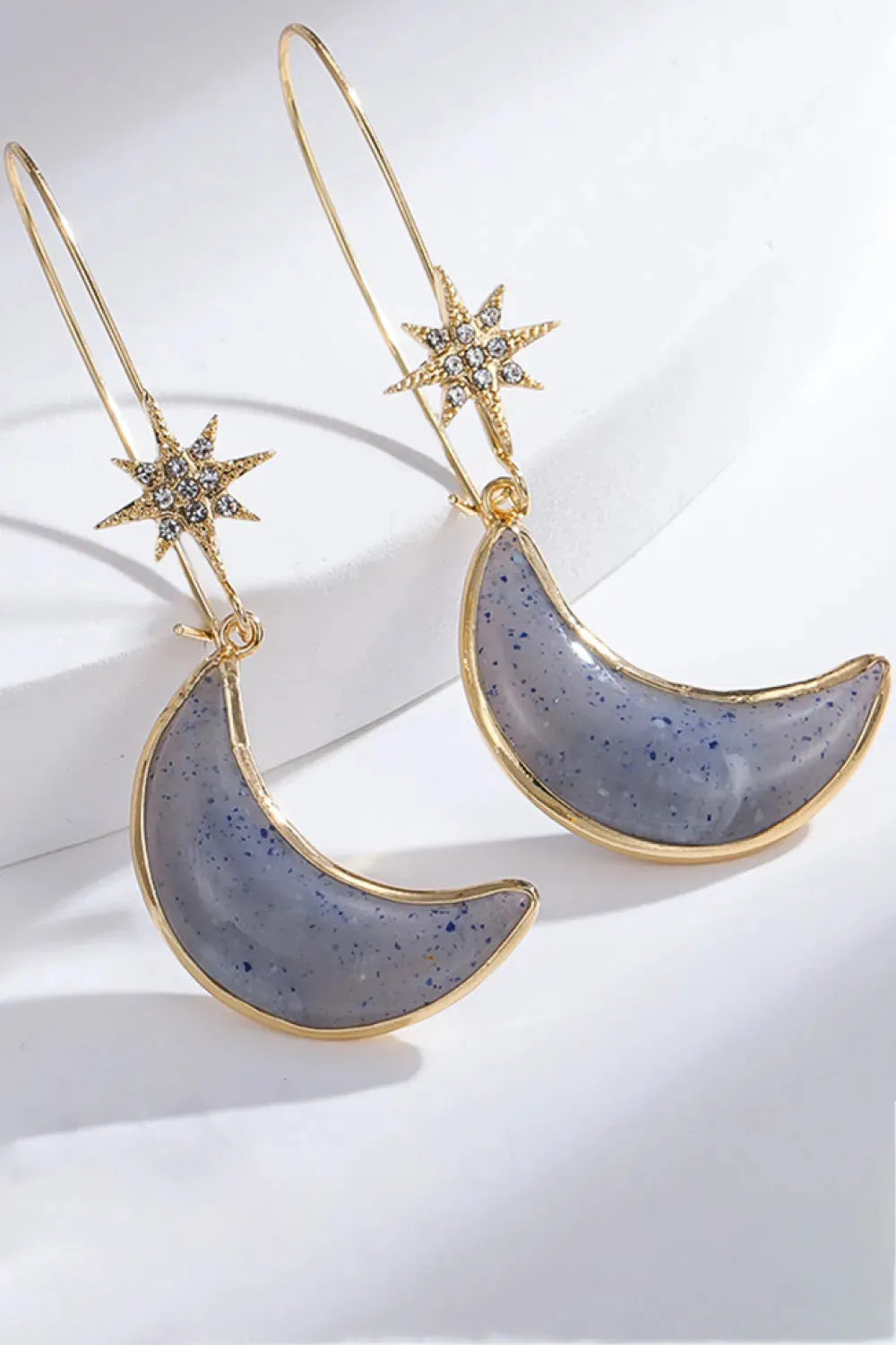 Resin Moon Drop Earrings Earrings - Tophatter Daily Deals