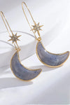 Resin Moon Drop Earrings Earrings - Tophatter Daily Deals