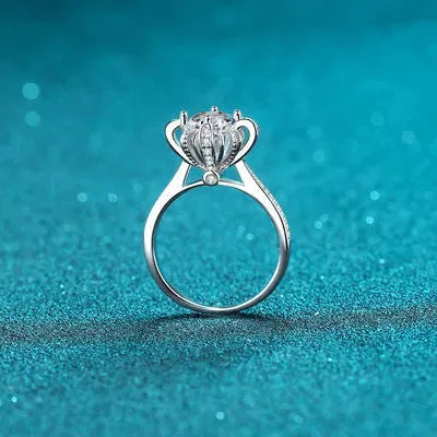 1 Carat Moissanite 925 Sterling Silver Ring Moissanite - Tophatter Daily Deals