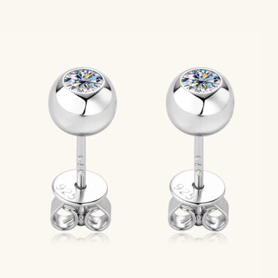 Moissanite 925 Sterling Silver Stud Earrings Moissanite - Tophatter Daily Deals