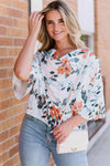 Floral Cowl Neck Blouse Blouses - Tophatter Daily Deals