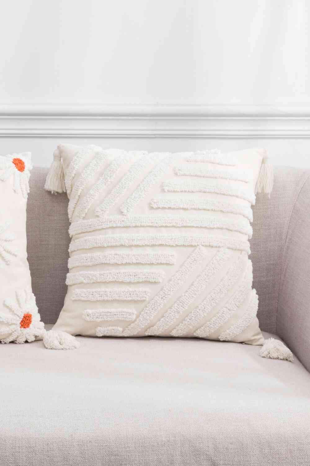 Textured Decorative Throw Pillow Case Decorative Pillowcases - Tophatter Daily Deals