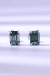 2 Carat Moissanite Stud Earrings in Green Moissanite - Tophatter Daily Deals