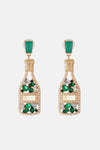 Wine Shape Zinc Alloy Acrylic Dangle Earrings Green One Size Earrings - Tophatter Daily Deals