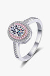 1 Carat Moissanite 925 Sterling Silver Halo Ring Moissanite - Tophatter Daily Deals