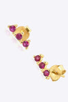 Zircon 925 Sterling Silver Earrings Earrings - Tophatter Daily Deals