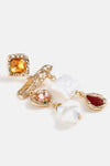 Glass Stone Synthetic Pearl Dangle Earrings Earrings - Tophatter Daily Deals