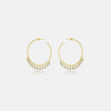 Inlaid Zircon 925 Sterling Silver Earrings Gold One Size Earrings - Tophatter Daily Deals