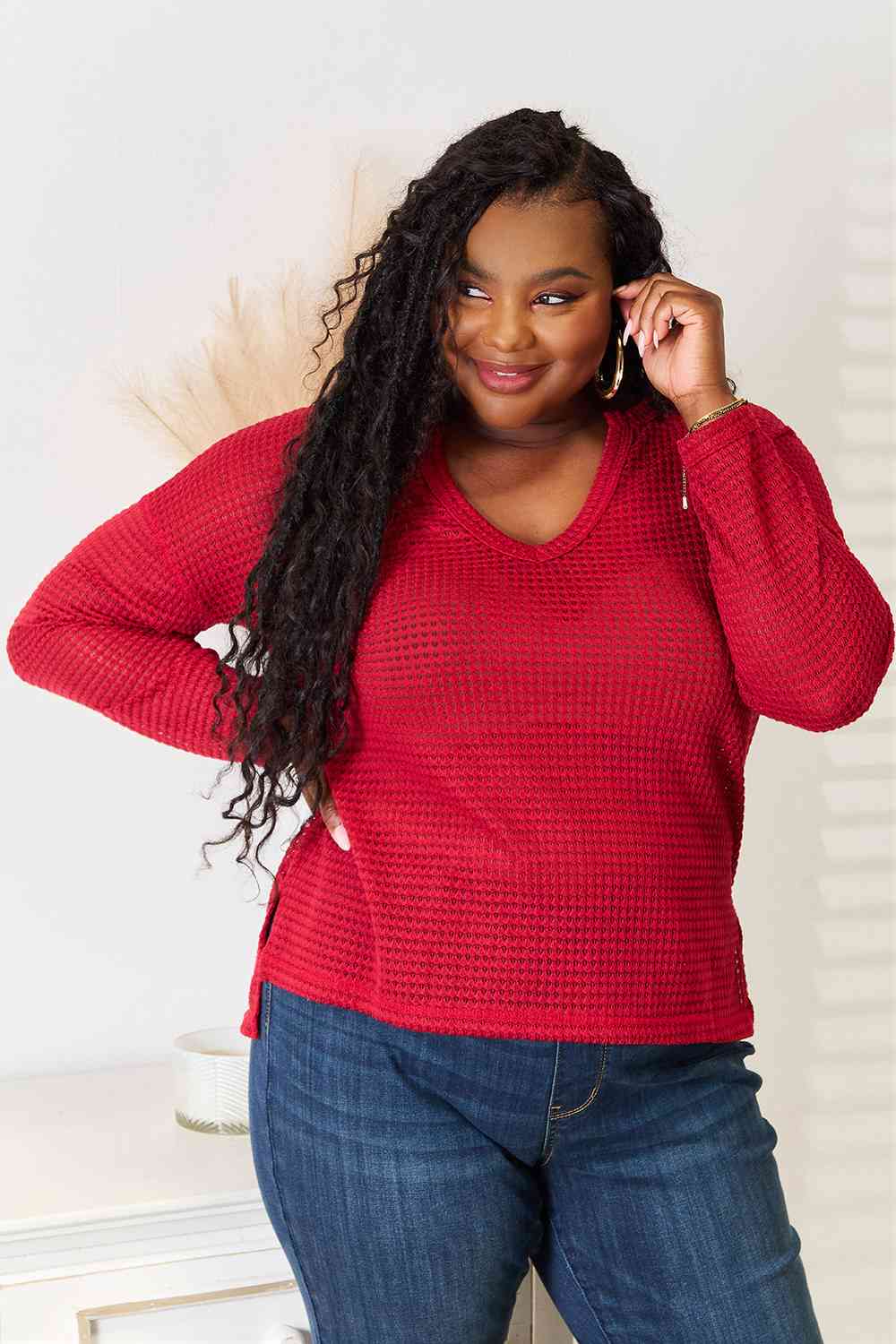 Culture Code Full Size Wide Notch Relax Top Blouses - Tophatter Daily Deals