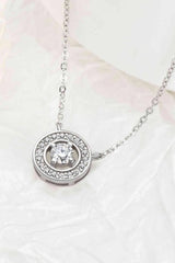 925 Sterling Silver Moissanite Geometric Pendant Necklace Moissanite - Tophatter Daily Deals