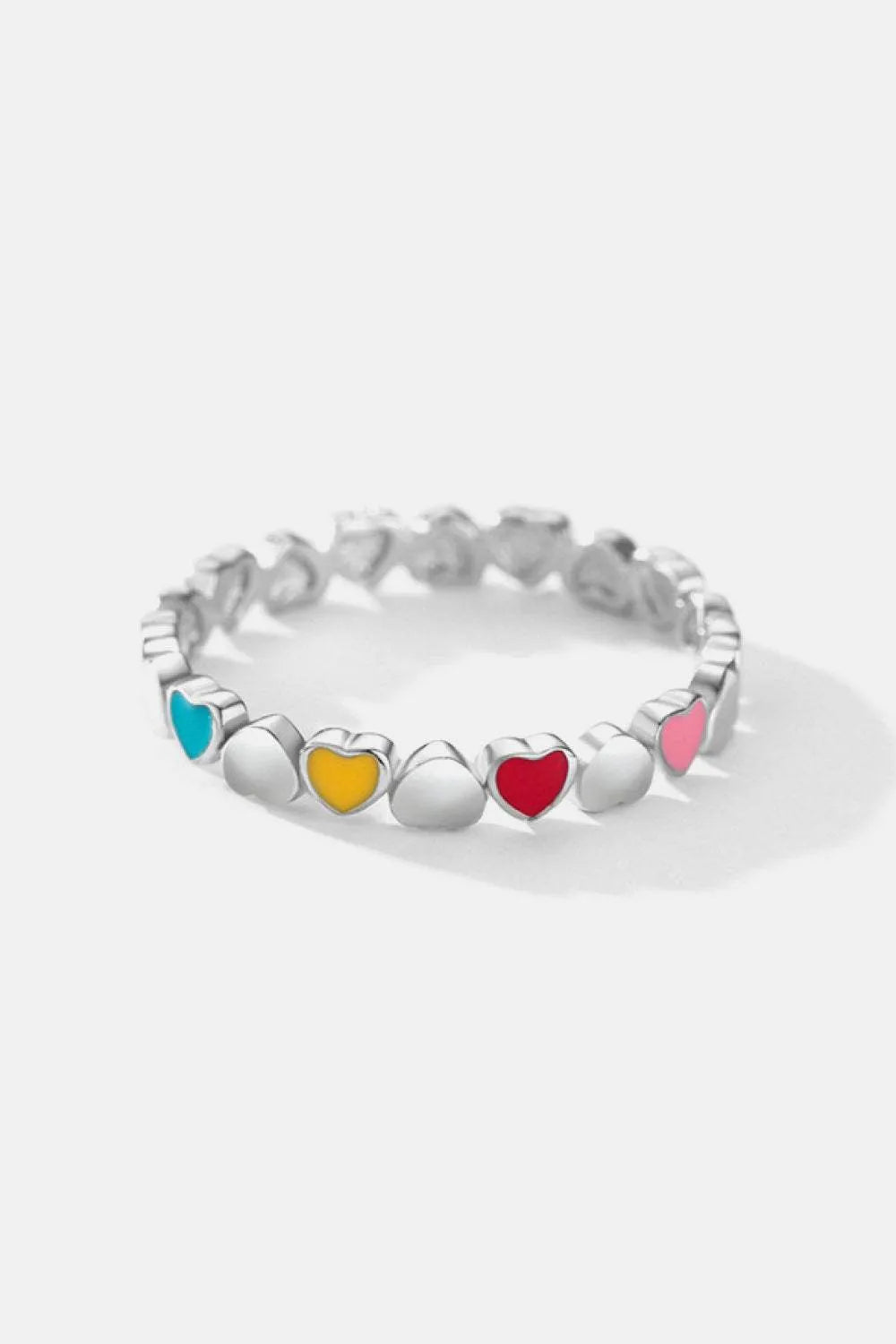 925 Sterling Silver Heart Shape Ring Rings - Tophatter Daily Deals