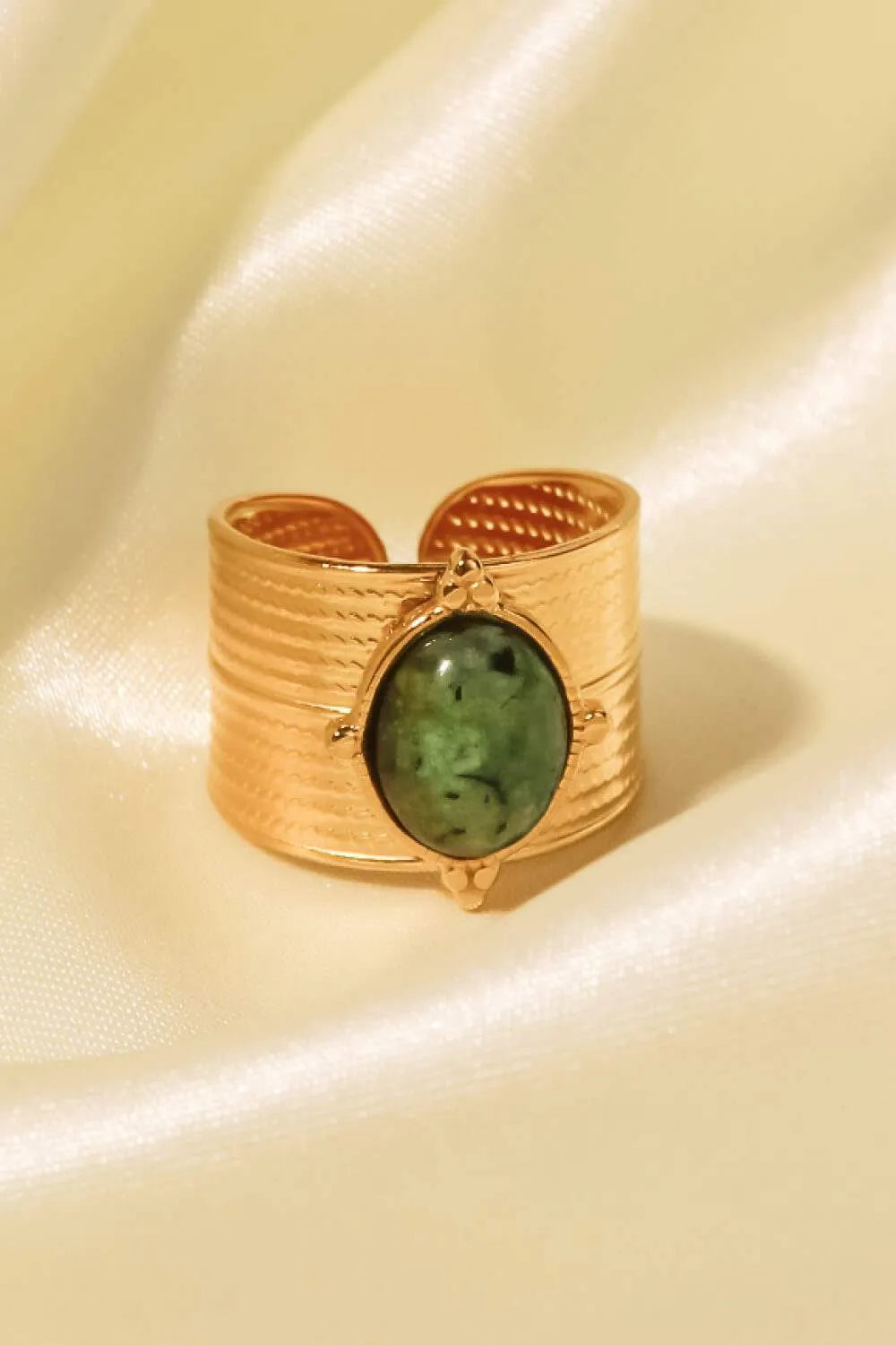 18K Gold-Plated Wide Open Ring Rings - Tophatter Daily Deals