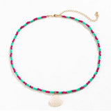 Copper Multi-Layered Shell Bead Necklace Necklaces - Tophatter Daily Deals