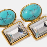 Geometric Stainless Steel Earrings Earrings - Tophatter Daily Deals
