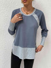 Waffle-Knit Round Neck Raglan Sleeve Tee Women's T-Shirts - Tophatter Daily Deals