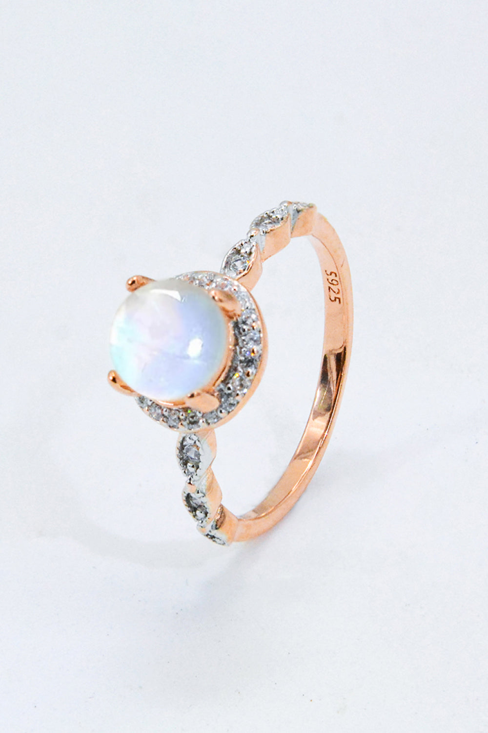 Round Moonstone Ring Moonstone Moonstone - Tophatter Daily Deals