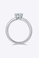 1 Carat Moissanite 925 Sterling Silver Solitaire Ring Rings - Tophatter Daily Deals