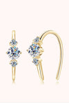 Moissanite 925 Sterling Silver Earrings Gold One Size Moissanite - Tophatter Daily Deals