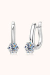 2 Carat Moissanite 925 Sterling Silver Earrings Silver One Size Moissanite - Tophatter Daily Deals