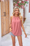 Grecian Neck Sleeveless Top Blouses - Tophatter Daily Deals