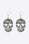 Acrylic Skull Drop Earrings Multicolor One Size Earrings - Tophatter Daily Deals