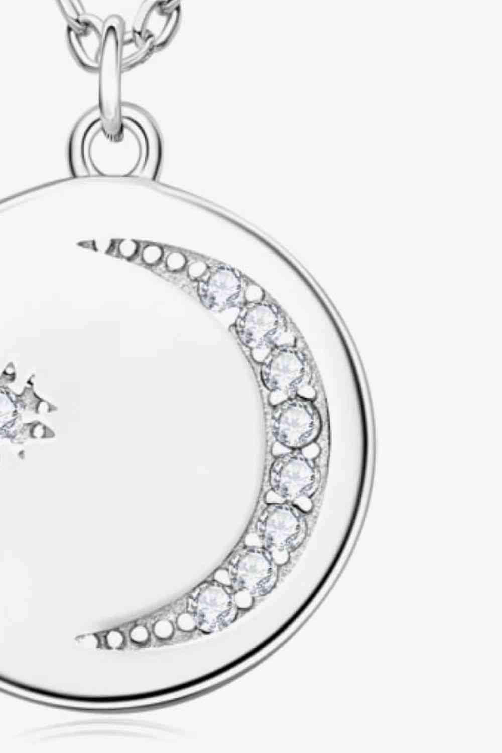 Moissanite Round Pendant Necklace Moissanite - Tophatter Daily Deals