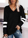 V-Neck Raglan Sleeve T-Shirt Black Women's T-Shirts - Tophatter Daily Deals