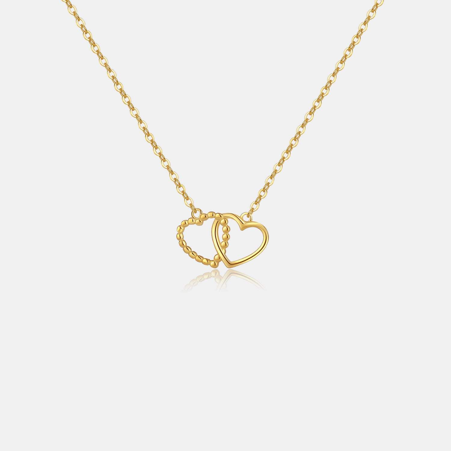 Heart Shape Spring Ring Closure Necklace Gold One Size Necklaces - Tophatter Daily Deals