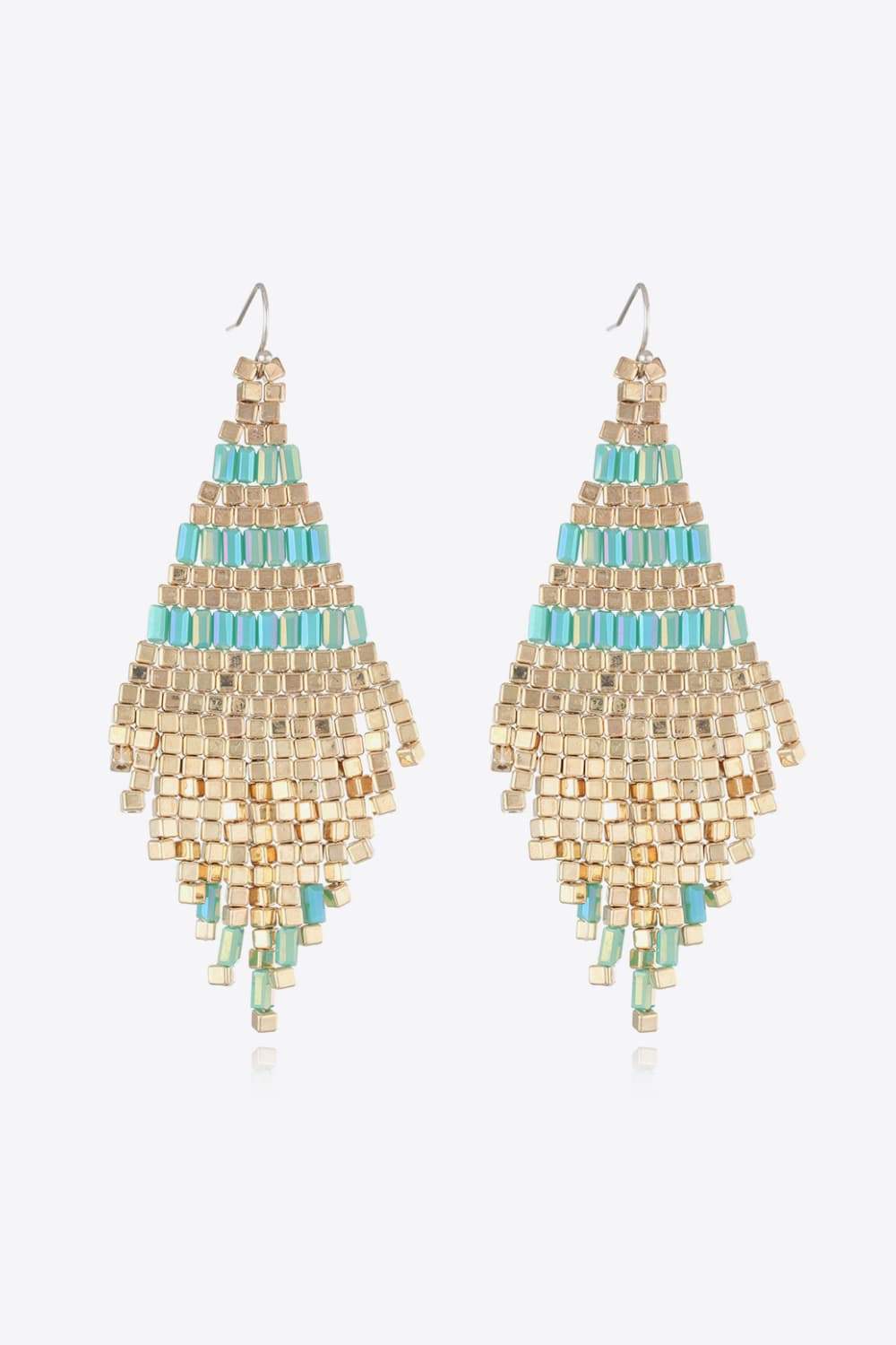 Beaded Dangle Earrings Teal One Size Earrings - Tophatter Daily Deals