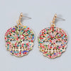 Skull Rhinestone Alloy Earrings Earrings - Tophatter Daily Deals