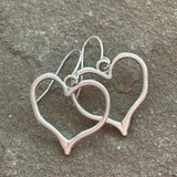 Alloy Silver-Plated Heart Dangle Earrings Earrings - Tophatter Daily Deals