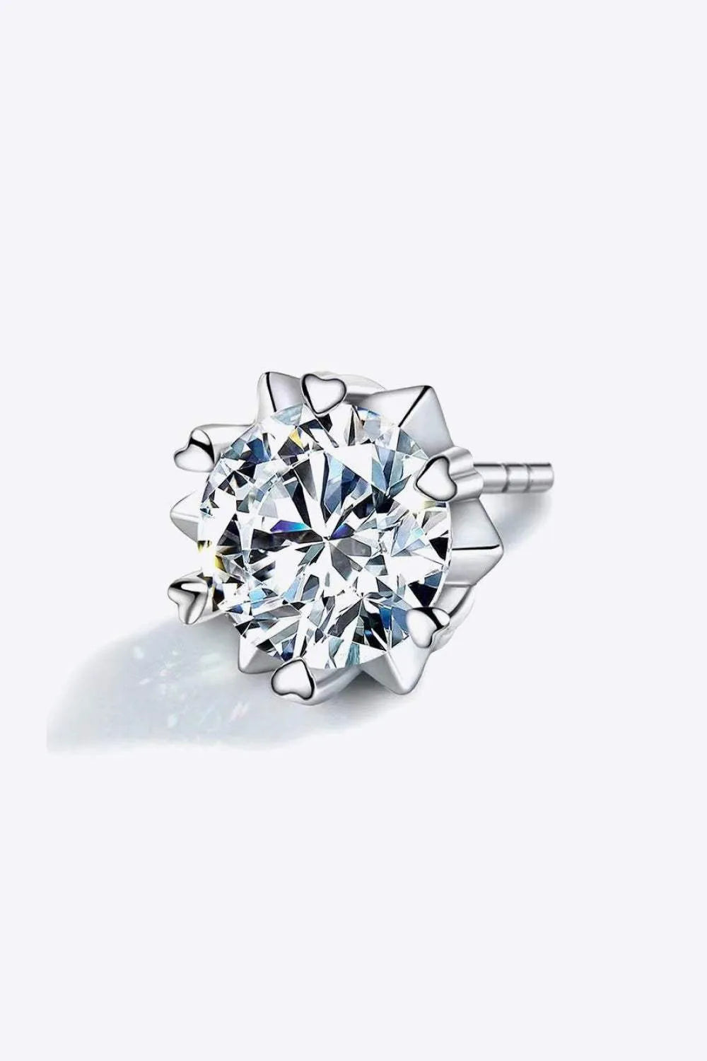 Stuck On You 4 Carat Moissanite Stud Earrings Moissanite - Tophatter Daily Deals