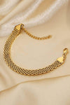 18K Gold-Plated Wide Chain Bracelet Bracelets - Tophatter Daily Deals