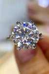 Forever Love Side Stone 5 Carat Moissanite Ring Moissanite - Tophatter Daily Deals