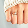 Zircon 925 Sterling Silver Double Cross Bypass Ring Rings - Tophatter Daily Deals