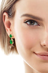 Lab-Grown Emerald Drop Earrings Earrings - Tophatter Daily Deals