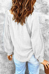 Square Neck Waffle-Knit Top Blouses - Tophatter Daily Deals