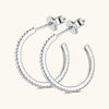 Inlaid Moissanite 925 Sterling Silver C-Hoop Earrings Moissanite - Tophatter Daily Deals