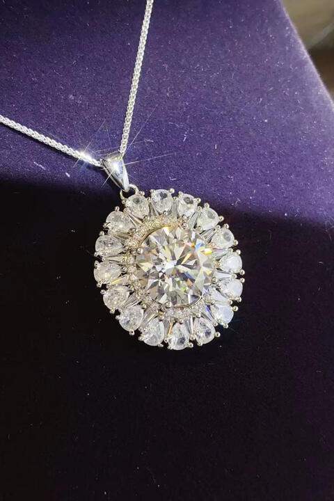 5 Carat Moissanite 925 Sterling Silver Necklace Moissanite - Tophatter Daily Deals