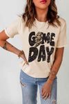 GAME DAY Graphic Short Sleeve T-Shirt Ivory Women's T-Shirts - Tophatter Daily Deals