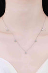 Moissanite Rhodium-Plated Necklace Silver One Size Moissanite - Tophatter Daily Deals