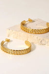 Crushing On You Chain C-Hoop Earrings Earrings - Tophatter Daily Deals