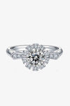 1 Carat Moissanite 925 Sterling Silver Ring Moissanite - Tophatter Daily Deals