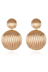 Zinc Alloy Ribbed Earrings Earrings - Tophatter Daily Deals