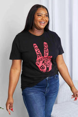 mineB Full Size Graphic Tunic T-Shirt Women's T-Shirts - Tophatter Daily Deals